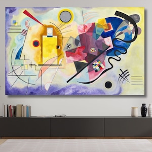 Wassily Kandinsky-print op canvas, kleurrijk Kandinsky-schilderij, Wassily Kandinsky-muurkunst, kantoorinrichting, abstracte kunstwerken, moderne muurkunst 2
