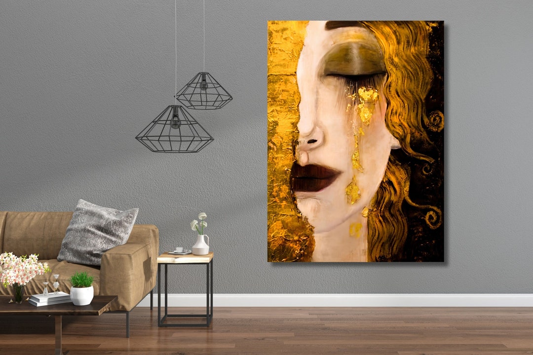 Gustav Klimt Golden Tears Wall Art Canvas,famous Abstract Print Wall ...
