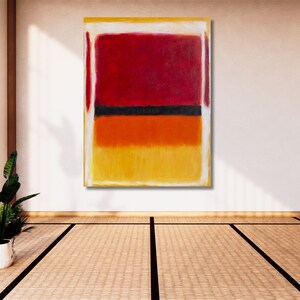 Mark Rothko Painting Fuchia&Orange Yellow,Mark Rothko 1961 Print,Rothko Museum Exhibition Rothko Reproduction,Minimalist art 24