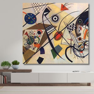 Wassily Kandinsky Print on Canvas,Wassily Kandinsky Colorful Painting,Modern Canvas Wall Art,Office Decor,Abstract Artworks,Wall decor  6