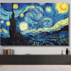 Sternenklare Nacht Druck, Van Gogh Druck, Nachthimmel Druck, Van Gogh Museum Poster, Van Gogh Wandkunst, Van Gogh Sternenklare Nacht, Wohnkultur, Wanddeko1