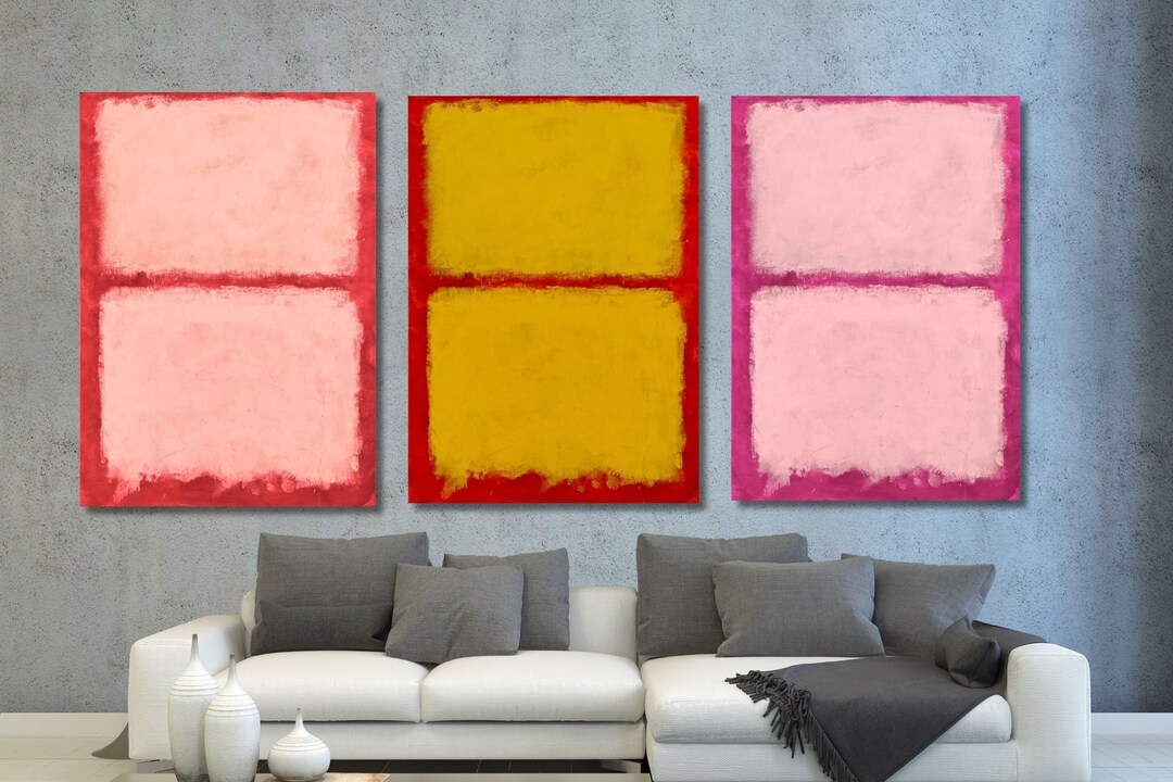 Set of 3 Mark Rothko Print,colorful Rothko Wall Art, Rothko Untitled ...