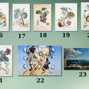 Custom Set Salvador Dali Wall Art, Choose 1 of from Dali Artworks ,Salvador Dali Wall Art,Salvador Dali Paintings,Dali Wall  art Home Decor