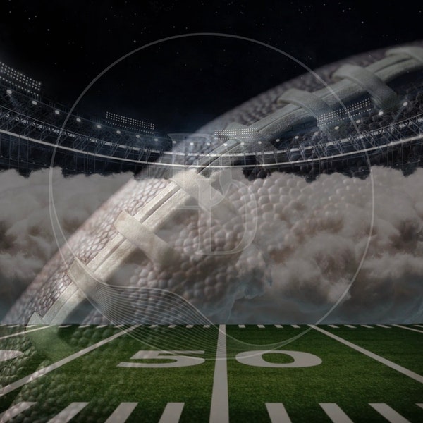 Football Field Stadium Background, Football Backdrop Banner Design - High Quality Instant Digital Download