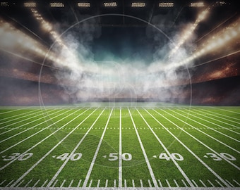 Football Sports Field Stadium Background with smoke and lights, Football Backdrop, Football Stadium Background Image - High Quality Download