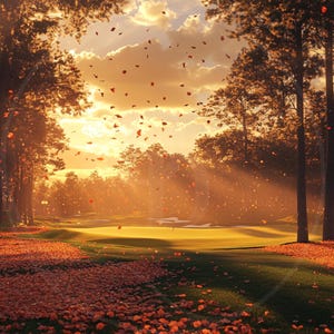 Golf Backdrop PNG Hintergrund für Schulfotos – Full Golf Backdrop Design – Golf Team, Sport Porträt, Kid Fotostudio Download