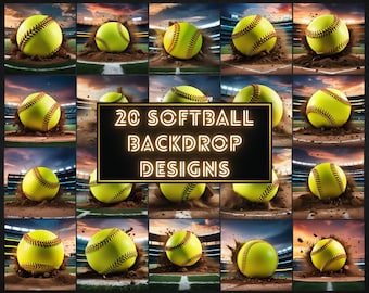 Softball Photography Backdrops: High-Resolution Sports Backgrounds (PNG Download)