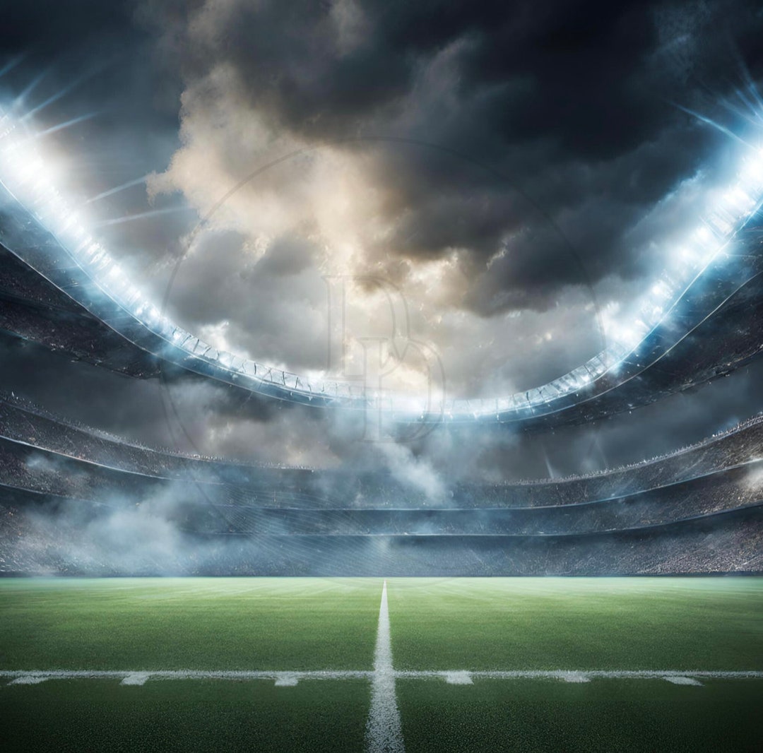 Football Field Backgrounds With Smoke and Lights, Football Backdrops ...