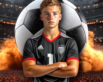 Fußball Poster: High-Resolution Digital Download für Canva & Photoshop