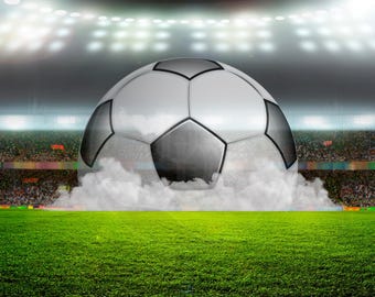 Soccer Field Digital Backdrop: High-Resolution Sports Banner (Digital Download)