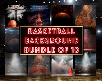 Basketball Backdrops Bundle - Photography | Basketball Background | Photoshop Backgrounds | Sports Photo Backdrop | High-Resolution Download