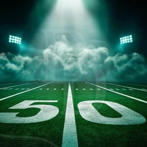 Football Backdrop PNG / Game Day Stadium Background / Digital Football Field Design for Sports