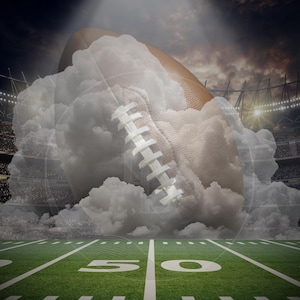 Football Sports Field Background with smoke and lights, Football Backdrop, Football Stadium Background Image - High Quality Download