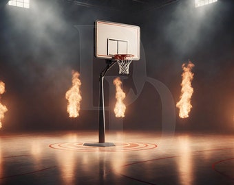 Basketball Backdrops PNG Bundle - Photography | Basketball Background | Photoshop Backdrop | Sports Photo Flames Backdrop | Digital Download
