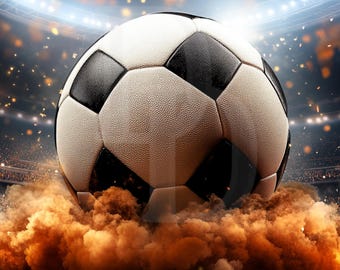 Hochauflösendes Fußball Poster: Canva & Photoshop Design (Digitaler Download)