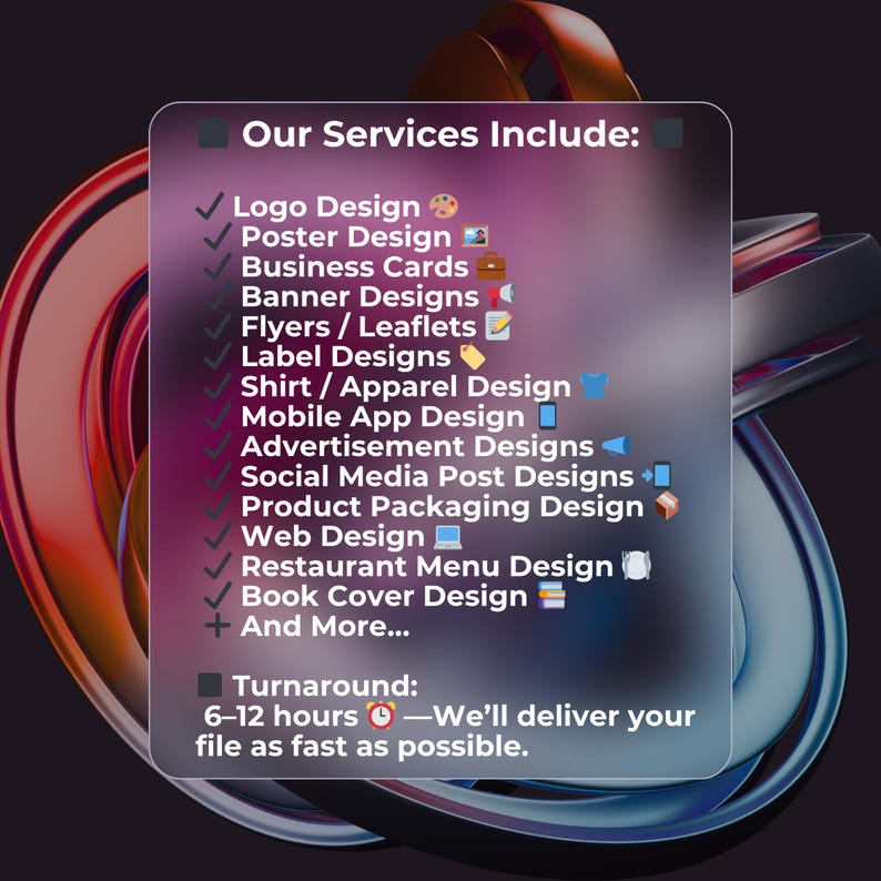 Custom Graphic Design Service, Logo, Branding, Web & Poster Design - Etsy