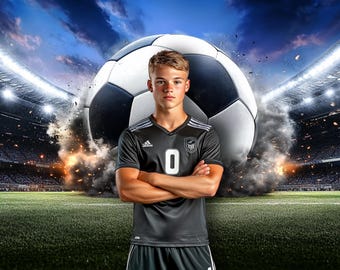Soccer Backdrop for Canva, Photoshop Background, Tumbler Design, Banner Design - High Resolution Digital Download