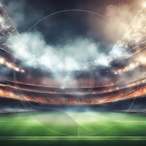 Football Field Background, Football Backdrop Dramatic, Football Stadium Background Image - High Quality Digital Download