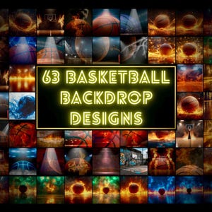 Arrière-plans photo de basket-ball : 63 arrière-plans PNG pour photographie de sport (téléchargement numérique)