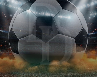 Fondo de póster de fútbol: Diseño PNG de alta resolución (descarga digital)
