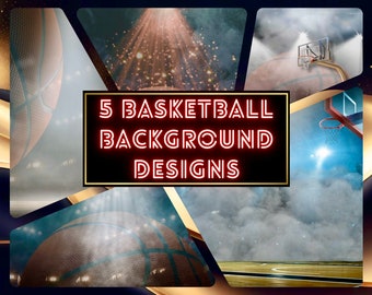 Basketball Kulissen Bundle von 5 - Fotografie | Sport Hintergründe | Photoshop Hintergründe | Sport Fotos | Hochauflösender Download
