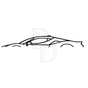 Sports Car Outline SVG vector cutting file and clip art - Instant Download