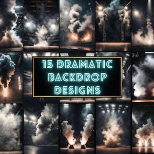 Dramatic Sports Photography Backdrops: Smoke & Light Effects (Digital Download)