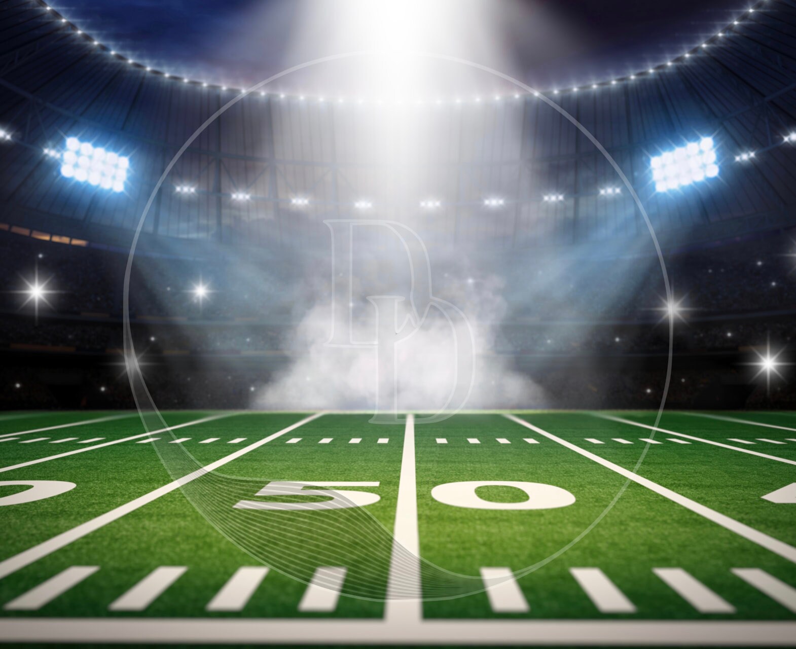 Football Field Background Bundle of 10 Digital Downloads, Football