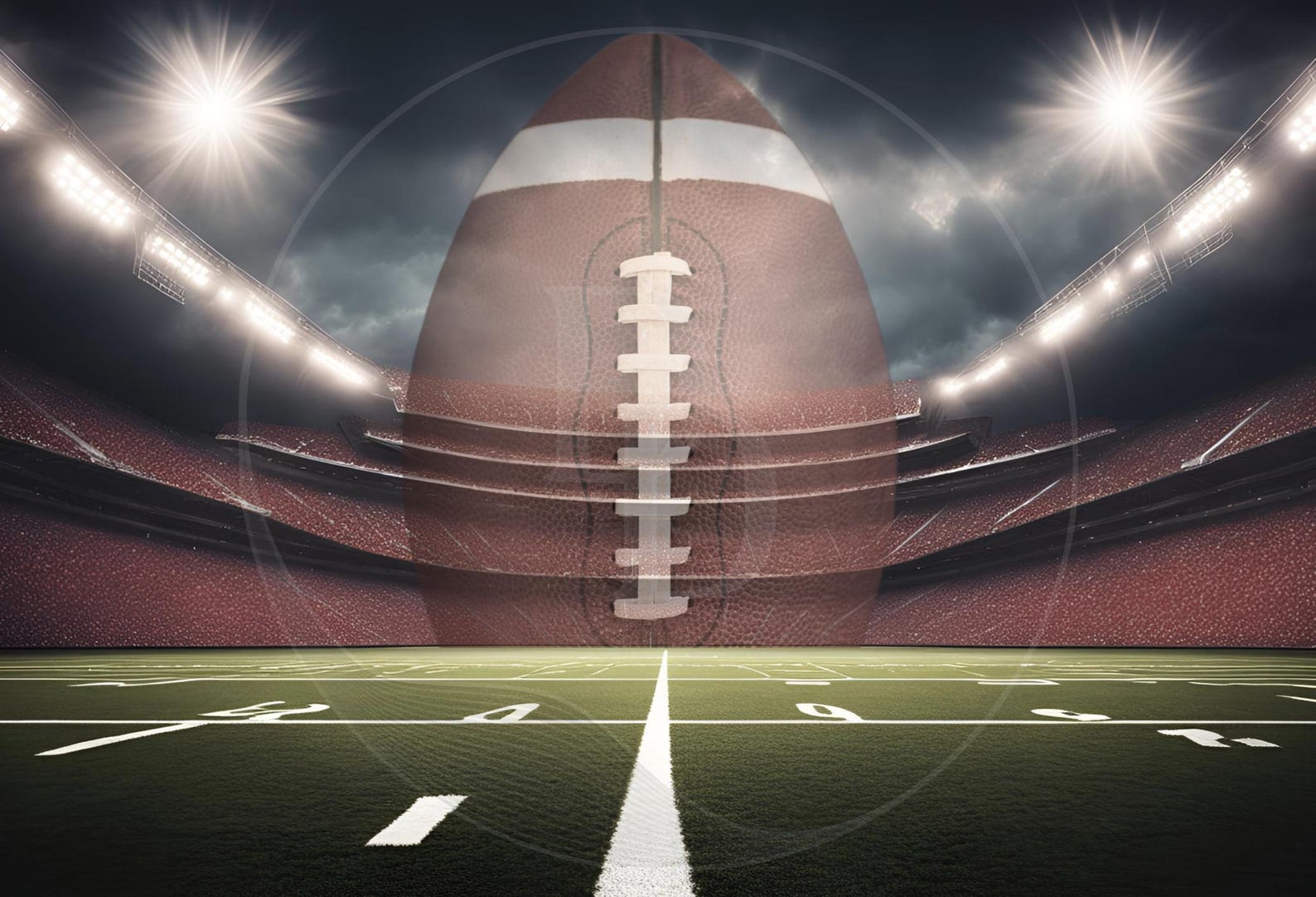 Football Field Background PNG With Smoke and Lights, Football Backdrop ...