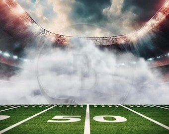 Football Field Background with smoke and lights, Football Backdrop, Football Stadium Background Image - High Quality Download