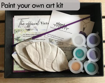 Kit tropical de pintura DIY para adultos, pinta tu propio arte, juego de pintura de plantas de hojas tropicales, kit de arte para adultos, juego de regalo para pintor
