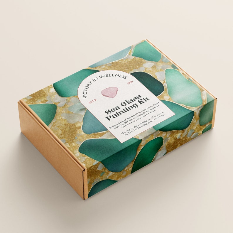 Caja de noche de fecha de pintura de vidrio marino para dos / kit de artesanía diy / regalo de aniversario / regalo de aniversario para ella / regalo de boda imagen 8