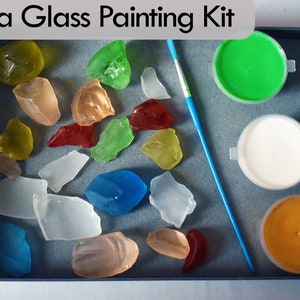 Caja de noche de fecha de pintura de vidrio marino para dos / kit de artesanía diy / regalo de aniversario / regalo de aniversario para ella / regalo de boda imagen 2