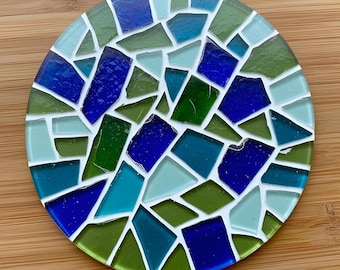 Kit de manualidades con mosaicos de vidrio marino para decorar la mesa / Idea para una cita romántica / Kit de manualidades para el cuidado personal / Regalo para el Día de la Madre / Regalo de aniversario