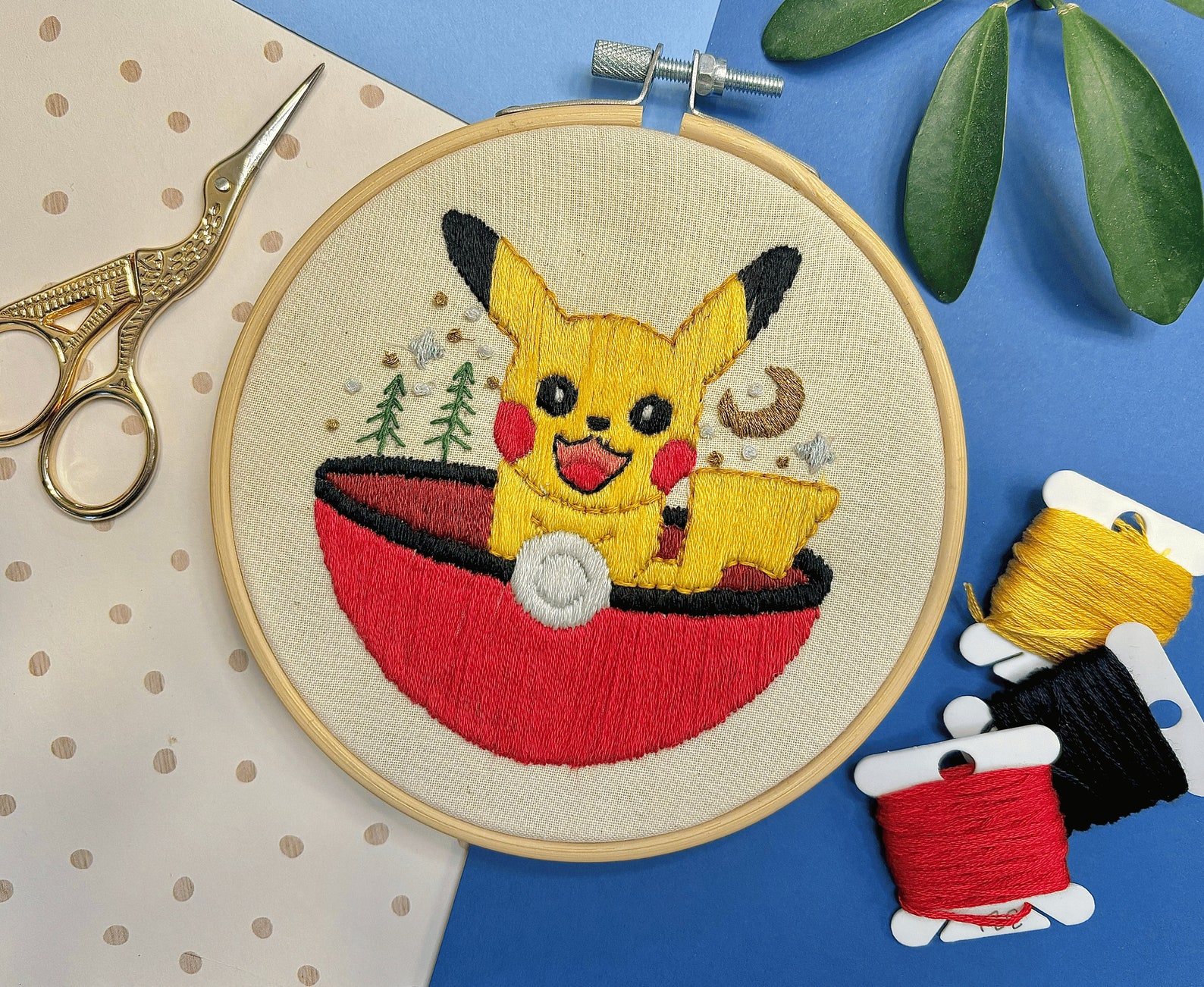Pikachu Pokémon Hand Embroidery Pattern Beginning Pattern - Etsy