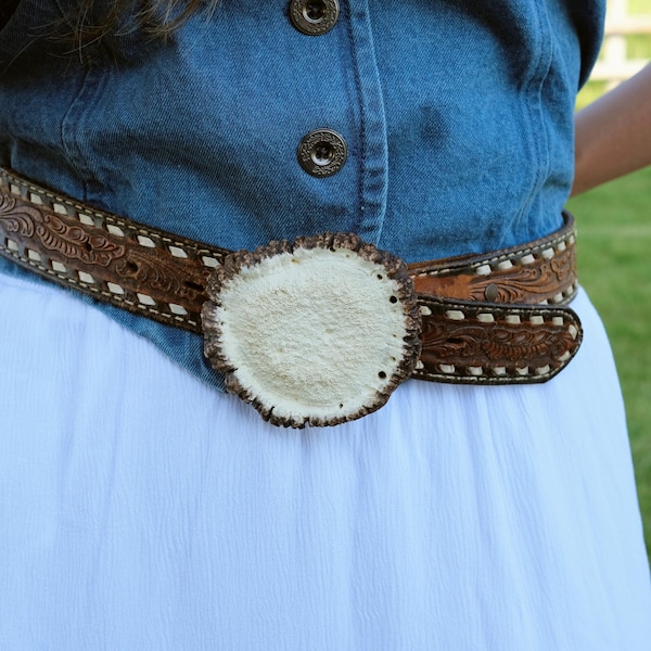 Elk Burr Belt Buckle