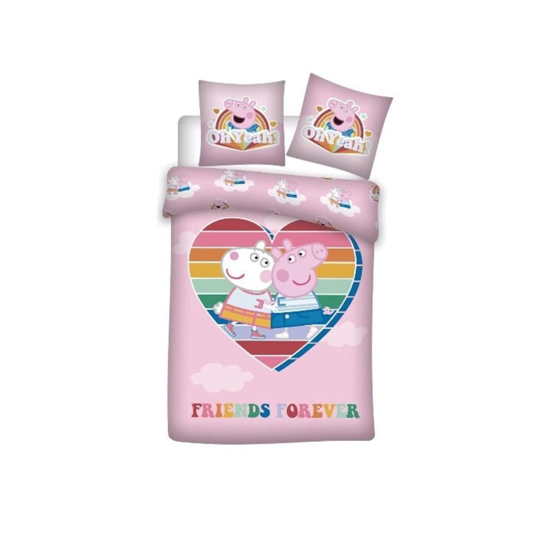 Peppa Pig Bedding Set Peppa Pig Duvet Cover Etsy