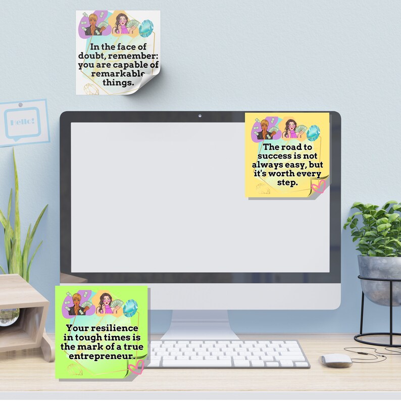 Success Sticky Note Compliment Goal Sticky Notes, Printable Positive Affirmations ...