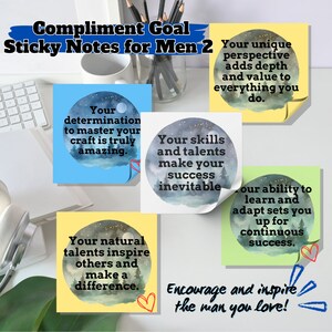 Notas adhesivas de cumplido imprimibles, animar al marido, amor de novio, afirmaciones positivas, notas de amor, estímulo imprimible, amor del hombre