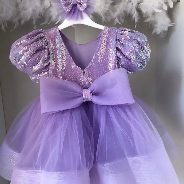 Baby Girl Summer Dresses In Beautiful Design Purple Color main image 0