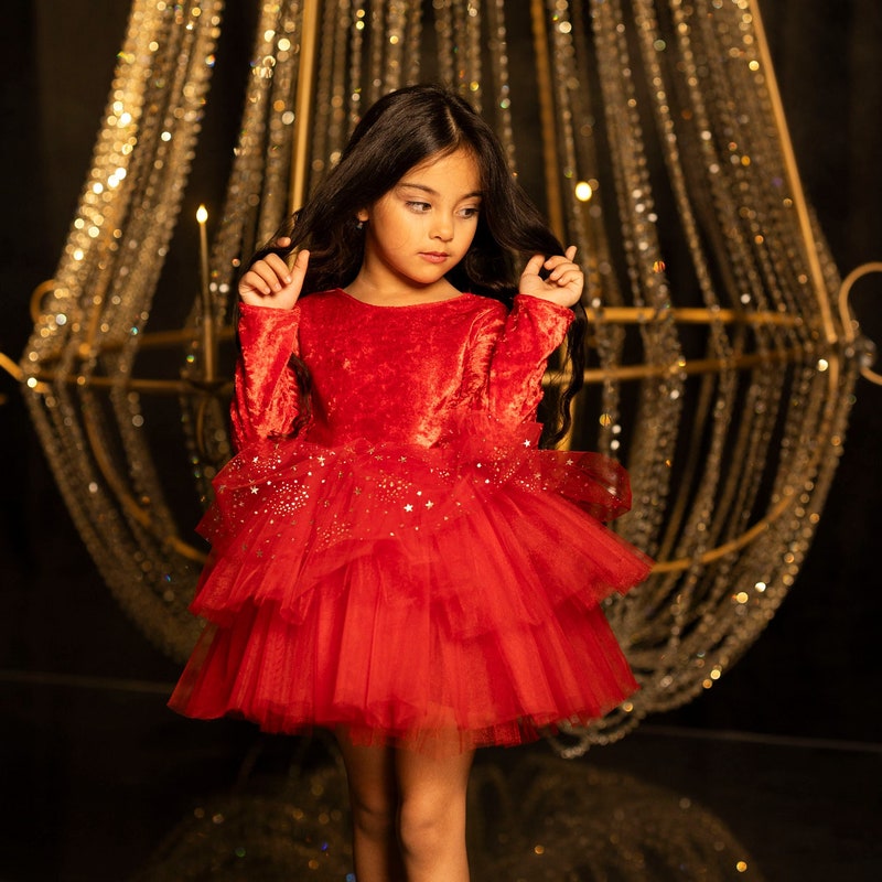 dress with long sleeves and open back Open-back Fashion Sleeve Slit Size:child-6 size-6-5 Dark purple maid of