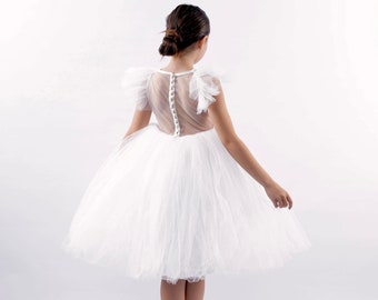 Flower Girl Dress, Tulle Girl First Communion Dress, Girls Pageant Dress, Kids Toddler Flower Girl Dress, Kids Wedding Dress