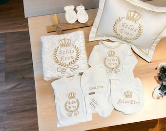 Baby Boy Newborn Outfit Set for Hospital Home Coming Outfit Personalized Baby Gift Custom Name Baby shower Gift Monogrammed sleeper, Newborn