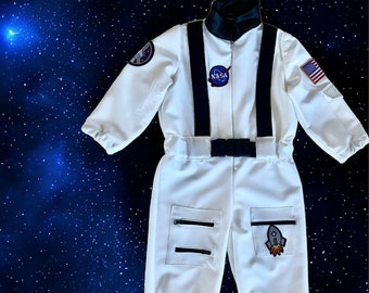 Spersonalizowany dziecięcy kostium astronauty na urodziny, kombinezon, dziecięcy kostium astronauty kosmicznego dla chłopca i dziewczynki, kostium astronauty dla malucha