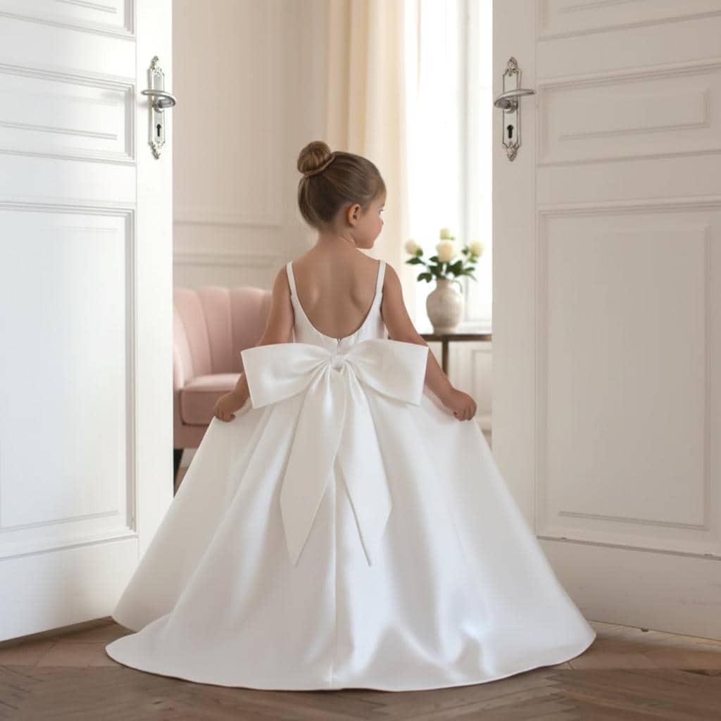 White Bow Back Dress - Etsy