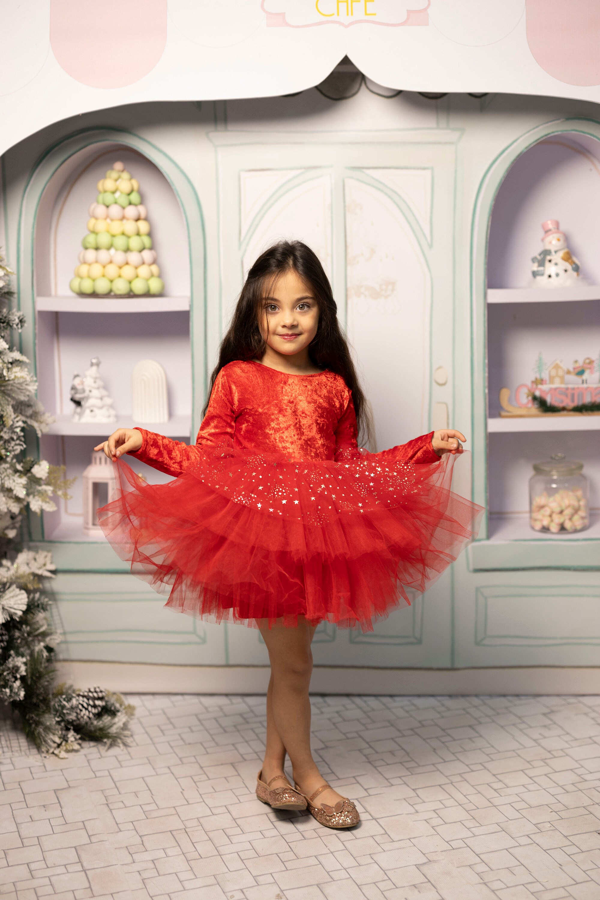 christmas dress with cape Kimberly Velvet High-Low Rental Gown with Cape