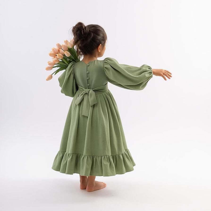 Little Girls Dresses Sage Green - Etsy