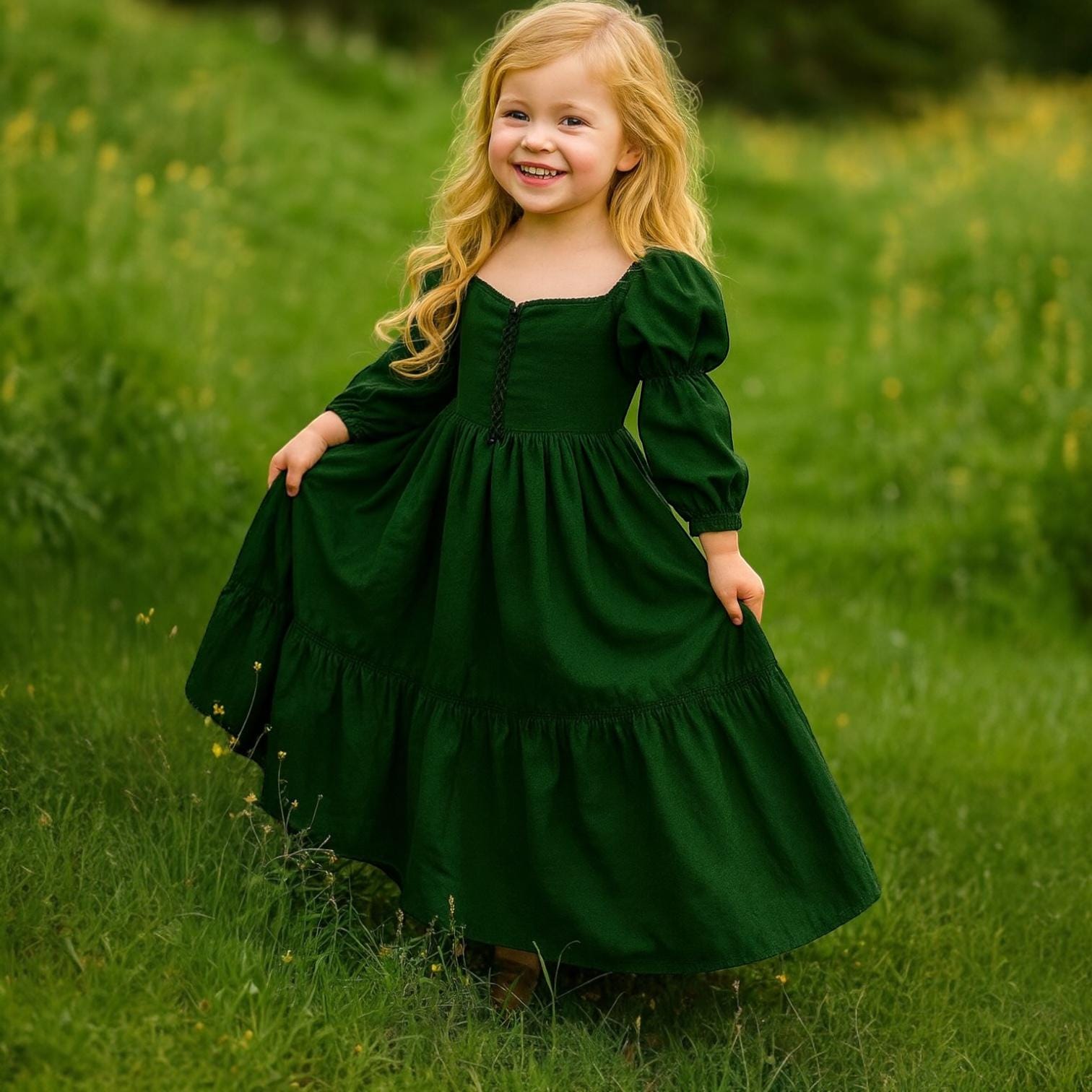 Green Puffy Dress - Etsy