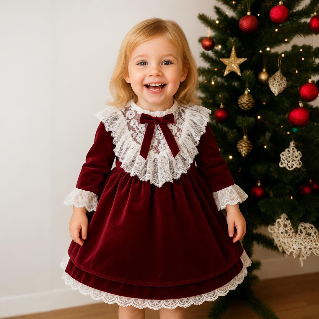 white christmas dresses Red 1960s Christmas Velvet Off-Shoulder Long Sleeve Dress main image 0