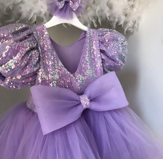 lavanda vestido de lantejoulas